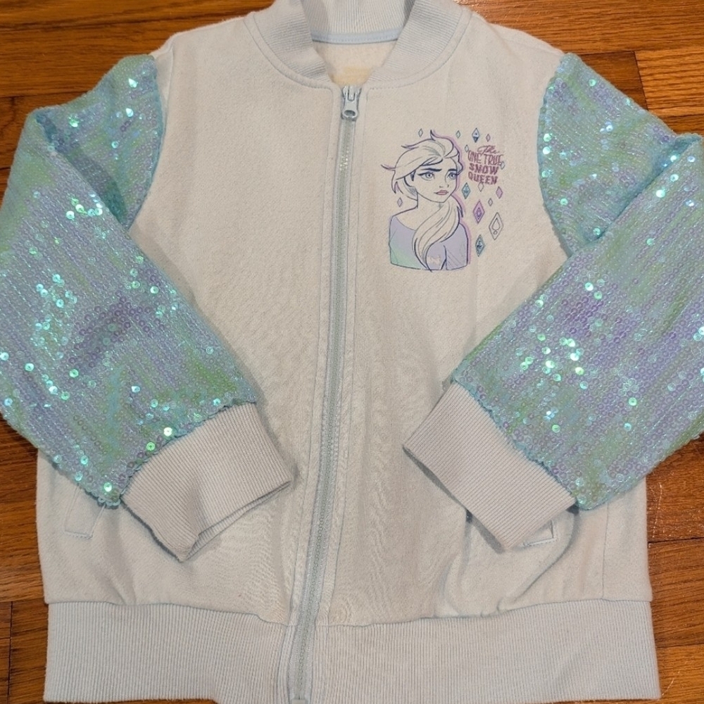 Disney Frozen Jacket with Blue and Green Sequins